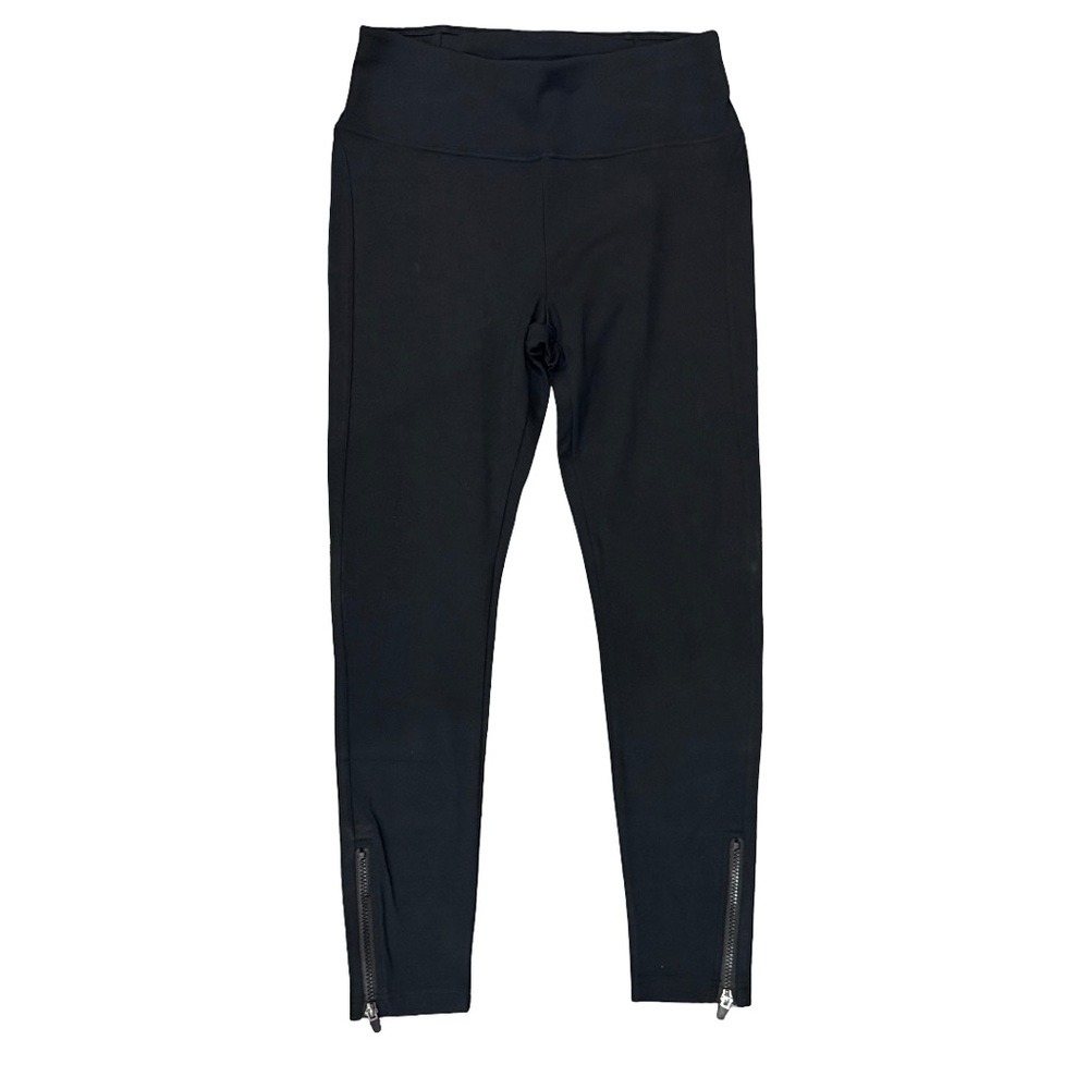 Fabletics Black Leggings with Zipper Details